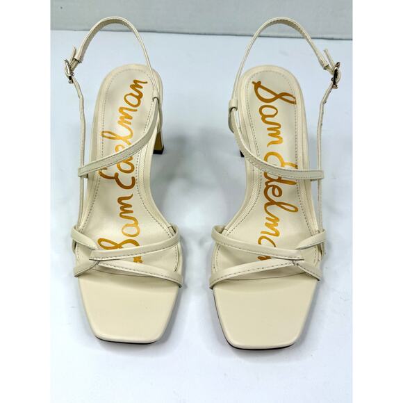 Sam Edelman Women's Emmie Strappy Dress Heels 5.5M Modern Ivory Leather NWT - Picture 2 of 8